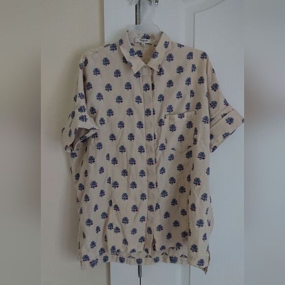 Madewell short Sleeve button down blouse size XS - Picture 2 of 13